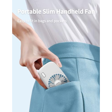 Aluan USB Rechargeable Handheld Fan Adjustable Speeds