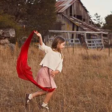 Sarah's Silks Red Playsilk - 100% Silk for Creative Play