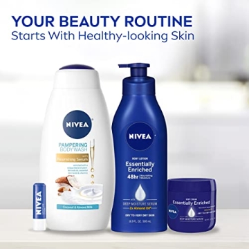 NIVEA Coconut and Almond Milk Body Wash with Nourishing Serum, 20 Fl Oz Bottle