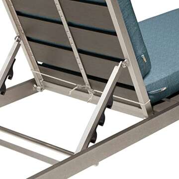 Duck Covers Weekend Water-Resistant Outdoor Chaise Cushion, 80 x 26 x 3 Inch, Blue Shadow, Outdoor Seat Cushions