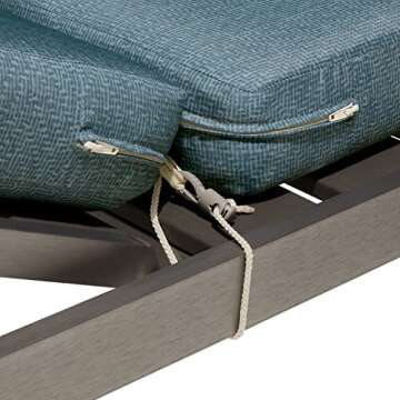 Duck Covers Weekend Water-Resistant Outdoor Chaise Cushion, 80 x 26 x 3 Inch, Blue Shadow, Outdoor Seat Cushions