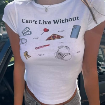 Y2K Graphic Crop Top for Women - Summer Streetwear