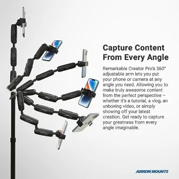 Professional ARKON Phone Holder Kit with Adjustable Arm and Light