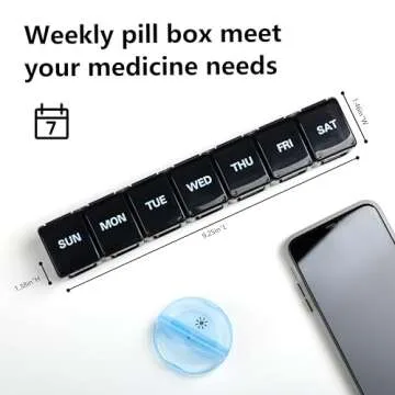 Sukuos Extra Large Weekly Pill Organizer for Vitamins