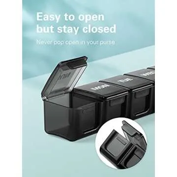 Sukuos Extra Large Weekly Pill Organizer for Vitamins