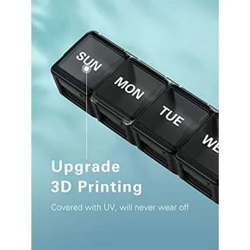 Sukuos Extra Large Weekly Pill Organizer for Vitamins