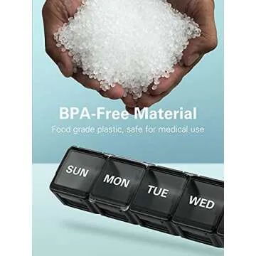 Sukuos Extra Large Weekly Pill Organizer for Vitamins