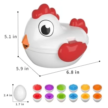 TEMI Chicken Easter Egg Toys for Kids - Educational Fun