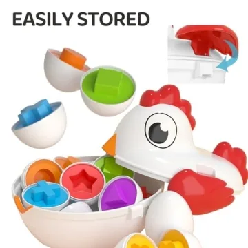 TEMI Chicken Easter Egg Toys for Kids - Educational Fun