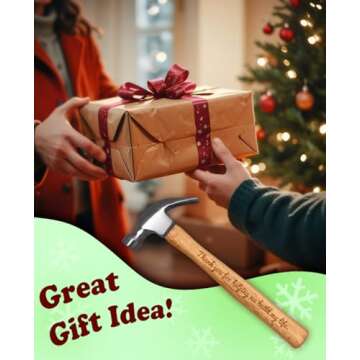 Father's Day Gift Thank You for Helping Me Build My Life DIY Gift Engraved Wood Handle Steel Hammer