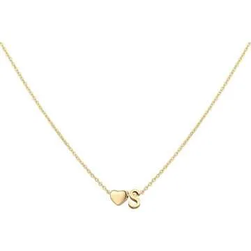 Personalized Initial Heart Necklace for Women
