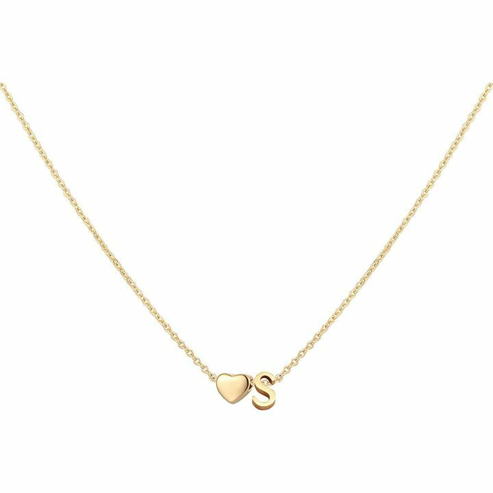 Personalized Initial Heart Necklace for Women