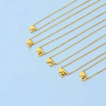 Personalized Initial Heart Necklace for Women