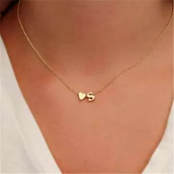 Personalized Initial Heart Necklace for Women