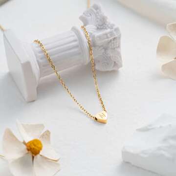 OSNIE Flower Girl N Alphabet Necklace for Special Days