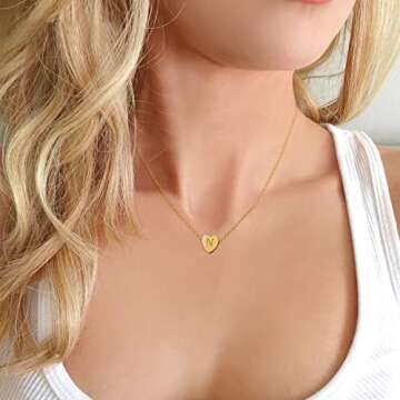 OSNIE Flower Girl N Alphabet Necklace for Special Days