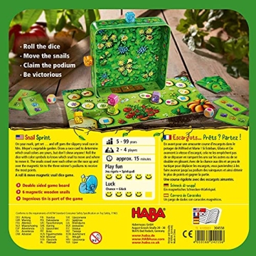 HABA Snail Sprint - Fun Race Game for Ages 5 Plus