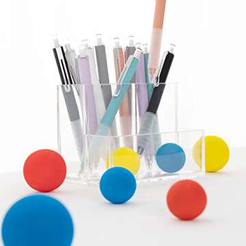 AZGO Ballpoint Pens Black Retractable Ink Writing Pen Office 0.7mm Ball Point Pen for Journaling (12-count)