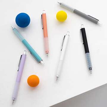 AZGO Ballpoint Pens Black Retractable Ink Writing Pen Office 0.7mm Ball Point Pen for Journaling (12-count)