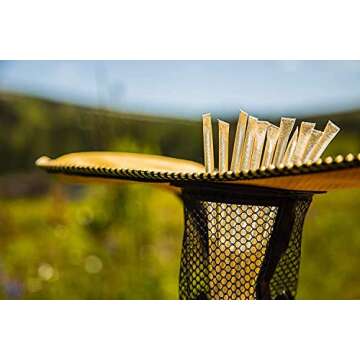 The Honey Jar Plain Honey Sticks - Pure Honey Straws For Tea, Coffee, or a Healthy Treat - One Teaspoon of Flavored Honey Per Stick - Made In The USA with Real Honey - (100 Count)