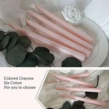 Romantic Pink Scented Taper Candles for Special Occasions