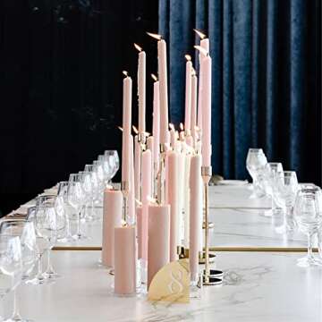 Romantic Pink Scented Taper Candles for Special Occasions