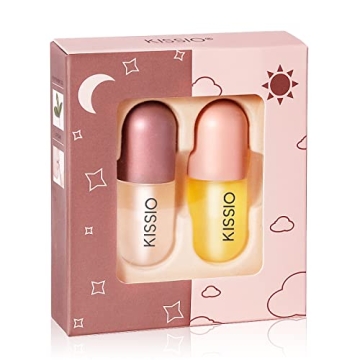 KISSIO Lip Plumper Set - Natural Lip Care, Day & Night Use (2PCS)