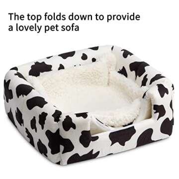 Hollypet Cat Bed - 2 in 1 Cozy Pet Cave for Cats