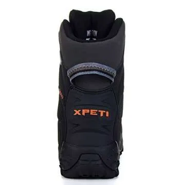 XPETI Women's Thermator Mid High-Top Hiking Boot waterproof lightweight Hiking Shoes Black 7.5