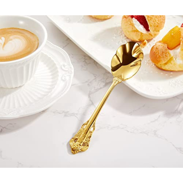 Elegant KEAWELL 6" Tea Spoons Set of 4 for All Occasions