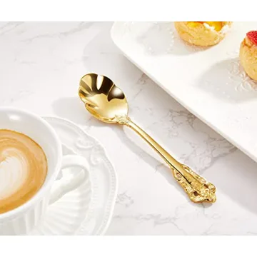 Elegant KEAWELL 6" Tea Spoons Set of 4 for All Occasions