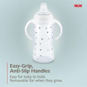 NUK Learner Cup, 6+ Months, Timeless Collection, Amazon Exclusive, 5 Oz, – BPA Free, Spill Proof Sippy Cup, 2 Count (Pack of 1)