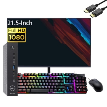 Dell Wyse 5070 Mini Desktop Computer Bundle with 21.5-Inch FHD Monitor, 8GB RAM, & 256GB SSD for Ult...