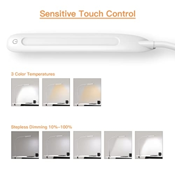 Versatile YOUKOYI LED Desk Lamp with Clamp and Touch Control