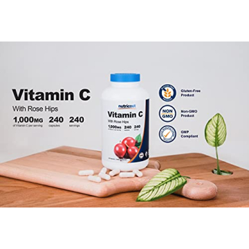 Nutricost Vitamin C with Rose HIPS 1025mg for Immunity