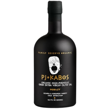 P.J. KABOS 2024/25 Harvest, Very High Phenolic Extra Virgin Olive Oil - USDA Organic 16.9 oz