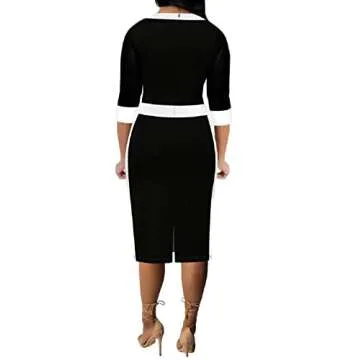 Elegant Business Casual Dresses for Women With Bowknot