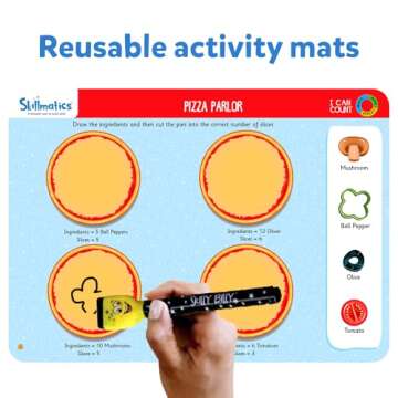 Skillmatics Educational Game - I Can Count, Reusable Activity Mats with 2 Dry Erase Markers, Gifts for Ages 3 to 6