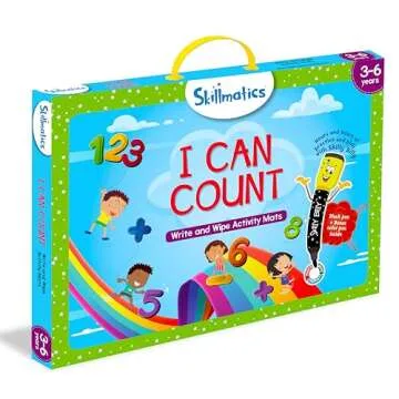 Skillmatics Educational Game - I Can Count, Reusable Activity Mats with 2 Dry Erase Markers, Gifts for Ages 3 to 6