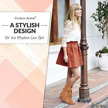 Charles Albert Women's Western Cowboy Boots with Heel