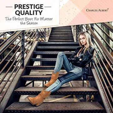 Charles Albert Women's Western Cowboy Boots with Heel