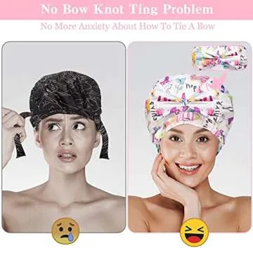 Adjustable Waterproof Shower Caps for All Hair Types