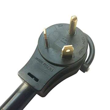 Parkworld RV 30A RV/Marine/Boat Shore Power Extension Cord Adapter NEMA TT-30P to L5-30R (15 FT)