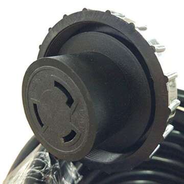 Parkworld RV 30A RV/Marine/Boat Shore Power Extension Cord Adapter NEMA TT-30P to L5-30R (15 FT)