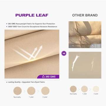 PURPLE LEAF 10' X 12' Outdoor Retractable Pergola with Sun Shade Canopy Patio Metal Shelter for Garden Porch Beach Pavilion Grill Gazebo Modern Yard Grape Trellis Pergola, Beige