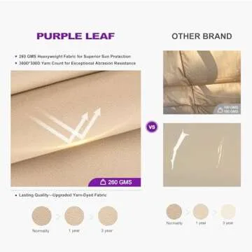 PURPLE LEAF 10' X 12' Outdoor Retractable Pergola with Sun Shade Canopy Patio Metal Shelter for Garden Porch Beach Pavilion Grill Gazebo Modern Yard Grape Trellis Pergola, Beige