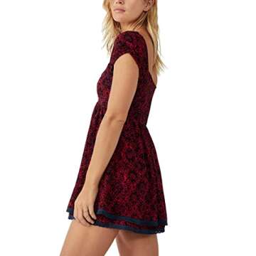 Free People Tabitha Mini Dress Black Combo XS (Women's 0-2)
