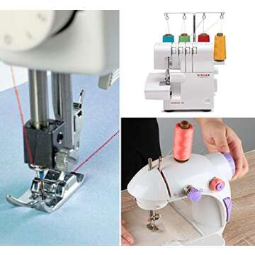 ilauke 50Pcs Bobbins Sewing Thread Kit, 400 Yards Sewing Thread Spools, Prewound Hand & Machine Sewing Thread, Sewing Machine Thread for Brother Singer Janome Juki Serger Machine, 25 Colors