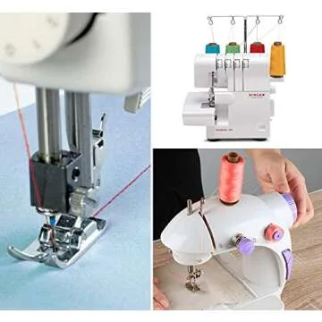 ilauke 50Pcs Bobbins Sewing Thread Kit, 400 Yards Sewing Thread Spools, Prewound Hand & Machine Sewing Thread, Sewing Machine Thread for Brother Singer Janome Juki Serger Machine, 25 Colors