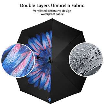 BAGAIL Double Layer Inverted Umbrella for All Weather